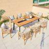 Hot Sale Modern Style Outdoor Furniture Outdoor Rattan Dining Table And Chair Set