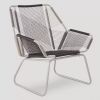 Modern New Design Aluminum Rope Leisure Chair With Table Set Garden Patio Chair Outdoor Chair Set