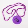 Mardi Gras Bead Necklace With Medallion