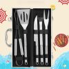 6 Pcs Barbecue Tools Set With Aluminum Box