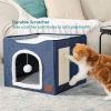 Cat House With Fluffy Ball And Scratcher