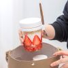 350ml Overnight Oatmeal Jar With Lid And Spoon