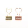 Customized Cute Gold Plated Metal Binder Clip
