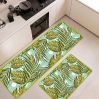 2 pcs of green color customized long standing anti-fatigue kitchen mats