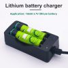 EU US Plug 2 Slots 18650 Battery Charger For 3.7V 18650 Rechargeable Li-ion Batteries