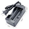 EU US Plug 2 Slots 18650 Battery Charger For 3.7V 18650 Rechargeable Li-ion Batteries