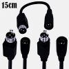 DC5.5X2.1 Female Socket to Round 3-Pin and 4-Pin Circular Port Adapter Cable with 3-Pin and 4-Pin Plugs for Printer Power