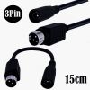 DC5.5X2.1 Female Socket to Round 3-Pin and 4-Pin Circular Port Adapter Cable with 3-Pin and 4-Pin Plugs for Printer Power