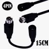 DC5.5X2.1 Female Socket to Round 3-Pin and 4-Pin Circular Port Adapter Cable with 3-Pin and 4-Pin Plugs for Printer Power