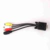 VGA to S-Video Cable + 3 RCA (AV) Cables / VGA to S-Video Terminal Cable, VGA to AV 
