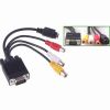 VGA to S-Video Cable + 3 RCA (AV) Cables / VGA to S-Video Terminal Cable, VGA to AV 