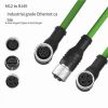 M12 to RJ45 Network Cable, Gigabit Industrial Camera Network Cable, Highly Flexible Drag Chain, Wiring Harness for Vision Robot Manipulator Arm 