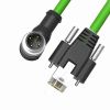 M12 to RJ45 Network Cable, Gigabit Industrial Camera Network Cable, Highly Flexible Drag Chain, Wiring Harness for Vision Robot Manipulator Arm 