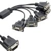 DB9 Male to Female Industrial Control Equipment Connection Cable with Front Rivet Nut D-SUB RS232 Serial Cable