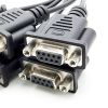 DB9 Male to Female Industrial Control Equipment Connection Cable with Front Rivet Nut D-SUB RS232 Serial Cable