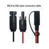 12AWG Pure Copper MC4 Plug Connection Wire for Photovoltaic Inverters Converted to SAE Solar Extension Power Supply Wire 