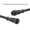 Cable Waterproof Connector, Outdoor Wiring Terminal, 2-core to 5-core Metal M16 Aviation Plug Male and Female Butt Joint Connector 