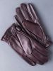 Classic Brown Leather Winter Gloves