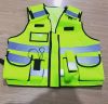High Visibility Reflective Safety Vest with Multiple Pockets and LED Wire Holder