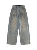 High-Quality Iridescent Coated Jeans  Unisex Straight Leg Spring Style