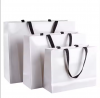 Design Promotion Luxury Custom Printed Brand Logo Clothing Retail Gift Shopping Jewellery Paper Bag Ribbon Handle