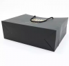 Luxury Gold Foil Stamping Custom Bags Logo Shopping Black Cardboard Paper Bags With Your Own Logo