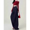 Plus-Size Retro American Jeans for Women, Autumn New Arrival  Loose High-Waisted Straight-Leg Wide-Leg Pants for Curvy Girls, Slimming and Floor-Dragging Style