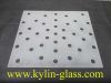 glass panel with holes