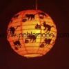 round paper lantern and holiday string lantern