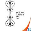 2012 china factory hand hammered wrought iron balusters of staircase