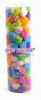 Bath flowerwith colorful sponge, mixed colors, pack by bottle