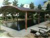 Clear Polycarbonate &amp; Aluminum Swimming Pool Cover, Vertical Retractable Swimming Pool Cover with Aluminium Alloy Frame
