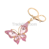 Colorful diamond cut out butterfly keychain