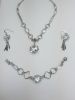 925 silver jewellery set with Zircon