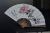 Oriental Chinese painting on folding fan, wholesale handmade bamboo silk paper folding fan