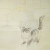 Famous artists for Original Oriental Chinese Painting, theme cat, gongbi painting
