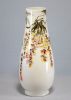 Oriental High Quality Bone porcelain flower vase, decorated by Chinese ink painting in Decal ceramic, by Qi Fu