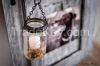 Mason Jar Lantern Decor/Rustic Picture Frame/Country Picture Frame/Rustic Home Decor/Dark Walnut: Item# PLP-4700