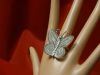 Silver filigree butterfly ring