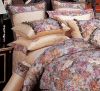 11 PC Jacquard Satten Embroidered Luxury Bedding Set