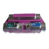 D-sub Stack Triple Port 25P Female to 9P Male + 9P Female Connector, Right Angle PCB Mounting