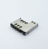 SIM card connector, normally close without post, 6P