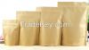 wholesales stand up aluminum Laminated foil kraft paper bags small zipper pouch for food with zipper