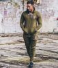 Men's Tracksuit Zip Up hoodies Super Skinny Joggers New Model 2017 Khaki Greens.