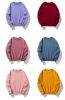 Ladies New cut design 2023  Fleece Loose Fit Crewneck Unisex Sweatshirt Couple Sweatshirts with O-neck
