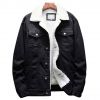 Top Trendy Wholesale Custom Made High Quality Men's Denim Jacket With Sherpa Fur Inside Customized Design Denim Jacket for Men's