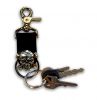 Skull Leather Keychain