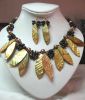 autumn leaves shell necklace