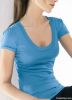 Women Blue Low neck T-shirt