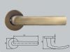 ZInc or aluminum door handles on rosette